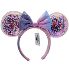 Disney’s Pink Bow Headband Plastic Star Sequins Minnie Ears Confetti US Stock
