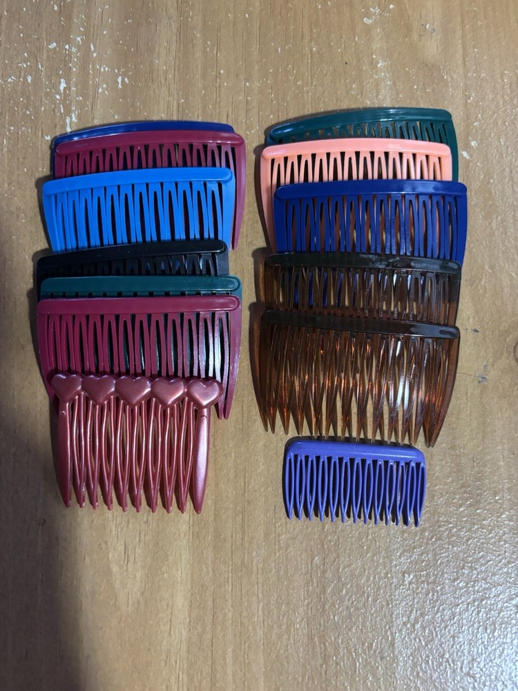 Vintage 90s Hair Side Combs Lot of 13 Made in USA/ (1) Goody