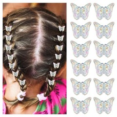 Ouligay 12pcs Sparkly Colorful Hair Accessories – Mini Butterfly Hair Clips a…