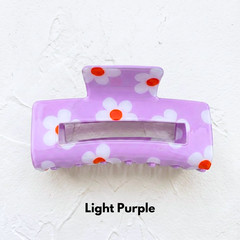 Womens Floral Daisy Hair Claw Clips Pastel Acrylic Jaw Clips Y2K Hair Accessory