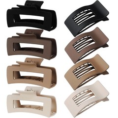 Artchita 8 Pack Hair Clips for Women, 2 Styles 1 Count (Pack of 8), Brown