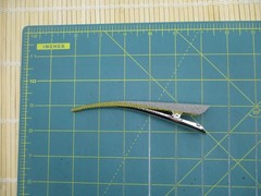 Gray Large Kimono Hair Clip, 130mm Long Metal Upcycled Silk Hair Stick