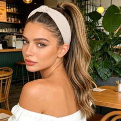 4PCS Knotted Headbands for Women Girls – Non Slip Wide Top Knot Hair Accessor…