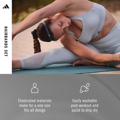 Adidas Hairband Set – 6 Thin – Multiple Colors