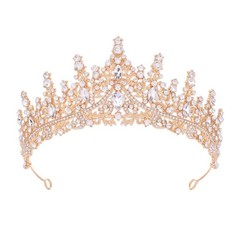Gold Tiara for Women Crystal Queen Crowns Rhinestone Princess Tiaras for Girl…