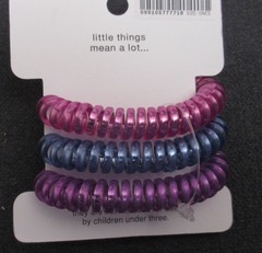 J Crew Spiral Hair Ties Women Girls Coil Hair Tie Scrunchie – Purple, Blue, Pink
