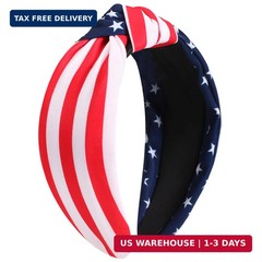 4th of July Headbands for Women Girls American Flag Independence Day Headband Re