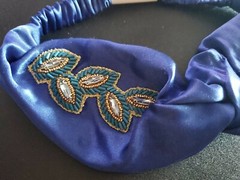 A New Day Blue Beaded floral Headwrap AND3 422599-A1A NEW