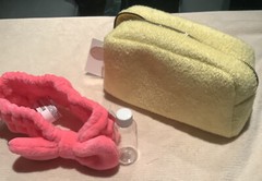 Forever 21 Women’s Products One Size Head Band Neon Pink Yellow Travel Kit NWT