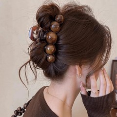 Large Pearl Acrylic Hair Claw Clip Hair Accessory for Women