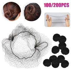 100/200 Pack Invisible Hair Net Hairnets Elastic Edge Mesh Sport Bun Cover Snood