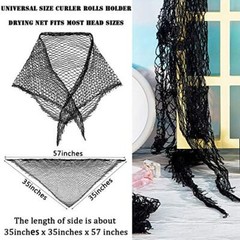 2 Pcs Women Triangle Hair Net for Rollers, Cotton Mesh Hair Setting Net
