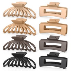 OPAUL Large Matte Square 1 Count (Pack of 8), Cream, Beige, Brown, Black