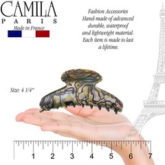 Handmade Onyx French Hair Clip for Thick Long Curly Wavy Hair – Strong Hold Claw