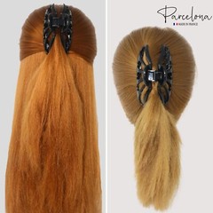 Parcelona French Rain Drop 4″ Large Celluloid Jaw Hair Claw for Women