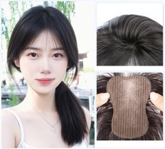 3.5″x4″ Front Lace Touch fastener Hook&loop 100% Human Hair Hairline Topper 10″
