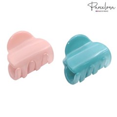 Parcelona French Chic Duo Small 1 1/4″ Celluloid Hair Claw for Women and Girls