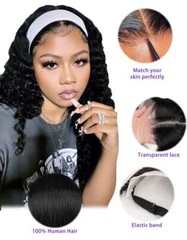 5″x1.6″ Transparent Lace Free Part Frontal Gele Wig, 100% Human Hair, 10″, 12″
