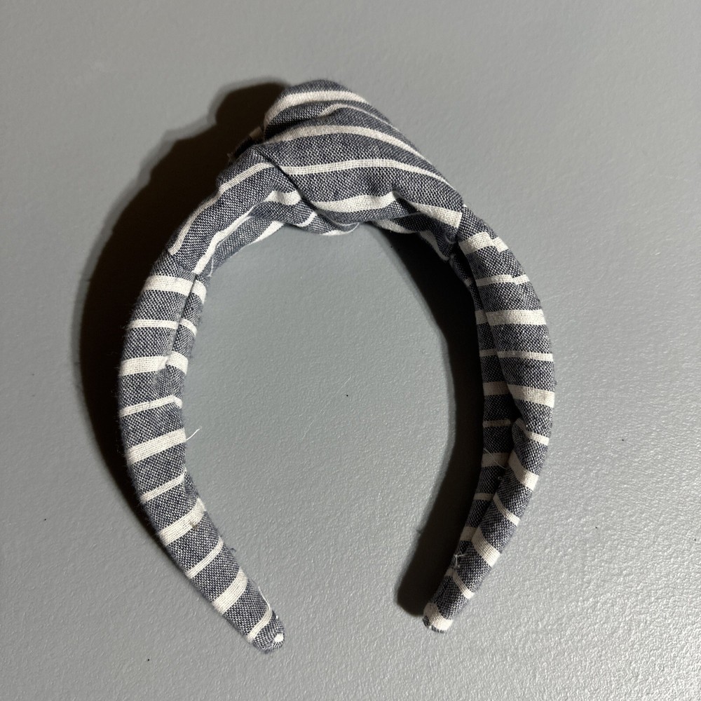 Blue & White Striped Knotted Front Top Headband A New Day Dusty Adult Accessory