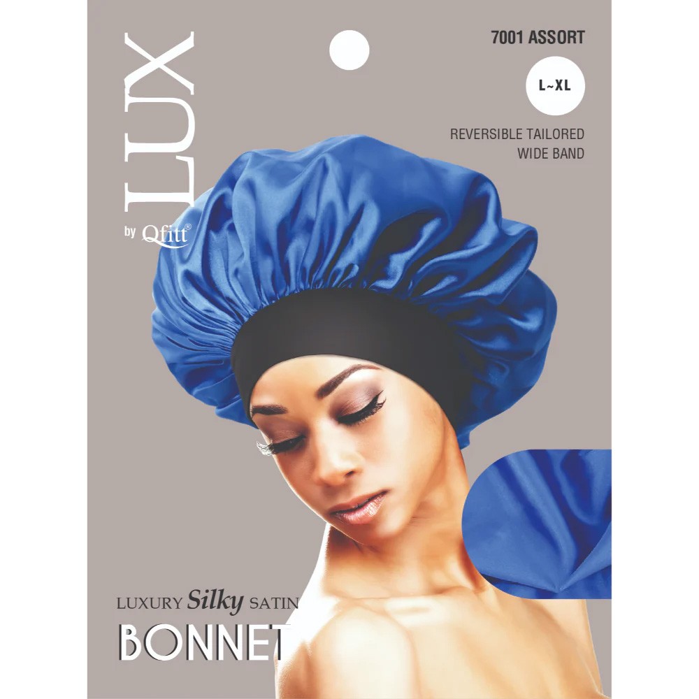 Qfitt Luxury Silky Satin Bonet X Large 6 Pack Assorteds