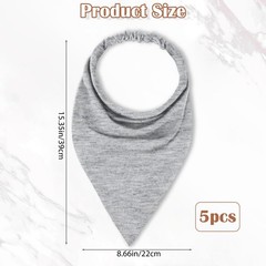 Gjinxi Triangle Bandana 5Pcs Elastic Scarf Headband Large Boho Head Scarves N…