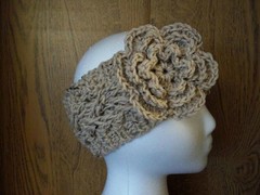 FREE SHIP! CROCHET ADULT HEADBAND buff fleck TEEN WOMEN Celtic FISHERMAN USA