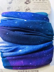 GALAXY MIDNIGHT wide headband by Karma Gifts boho bandeau natural life blue