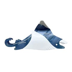 Funny Ocean Manta Ray Hair Clip,Cute Acetate 1 Count (Pack of 1), Blue