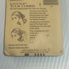 Goody Vintage 1982 Tortoise Shell Set Of 4 Kant Slip Tight Grip Combs 088826 New