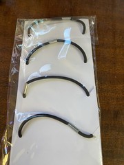 (4) Western Cowgirl Concho Hair Ponytail Holders Silver Metal Faux Stones NEW!