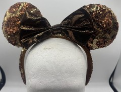 Minnie Mouse Ears Headband Womens One Size Giraffe Sequin Animal Print Safari