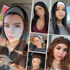 Headbands for Women, 8 Pack Soft Cotton Stretchy Non Slip Hair Bands for Sports