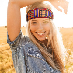 WILLBOND 8 Pcs Wide African Headband for Women Stretchy Boho Print Hairband Non