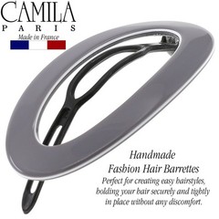 Camila Paris French Hair Barrette Clip for Women, Handmade, Metal-Free Closure