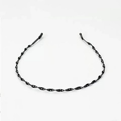 Unisex Black Elastic Non Slip Simple Metal Headbands For Men Women Wavy Hairband