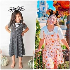 Minnie Ears White Jack Skellington Orange Bat W/LED Light Up Halloween Headband