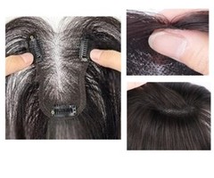 3.15″x4.3″ Seamless Front 100% Human Hair Topper Cover Head Top or As Fringe 10″