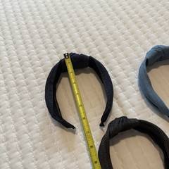 Women’s Denim Knotted Headband For Hair 3 Pieces Variety Of Blue Jean Colors