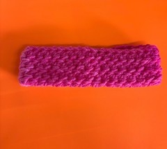Purple Blue Pink Red Knit Handmade Button Headband Women Teens Solid Casual