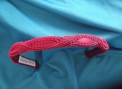 CRIMSON RED BRAIDED HEADBAND, HAIR ACCESSORY, BURGUNDY SATIN HAIRBAND, AUSTRALIA