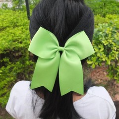 Cheer Bow Hair Bands 6 Inch Large Ponytail Ribbon Girls Headwear 2PCS Set