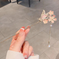 1 pc Women’s Tassel Hair Stick Black Beads Fringe Hanfu Hairpin