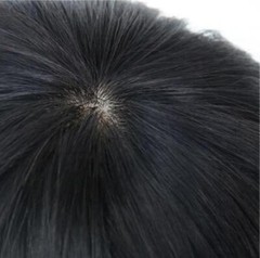 Human Hair Toupee for Men, Large Thin PU Front Mono Lace, Can be Slicked Back