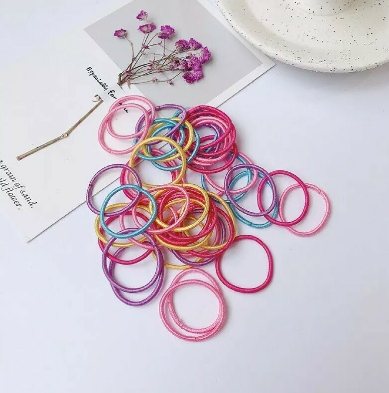 50Pcs small Hair Ties Elastics Ponytail Holders Elastic Bands For Girls baby