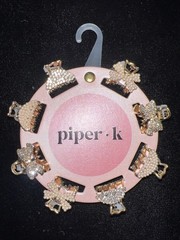 NEW piper . k – Pearl & Rhinestone Embellished Mini Claw Clips – Gold/White