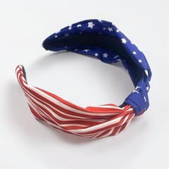 Patriotic Headbands 4th of July Red White Blue Fleur De Lis Sequin Feather NWOT