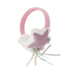 Sparkly Stars 2-Piece Youth Pink Plush Ear Muffs & Gloves Set