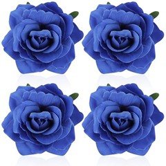 Atoden Rose Hair Clip – Flower Clips, Hawaiian Floral Hair Pins, Mexican Blue
