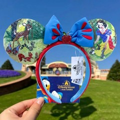 Snow White 100th Disney` Parks Headband Minnie Mouse Ears for Adult Kid neu gift