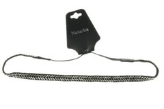 NATASHA Black Beaded Headband 133725